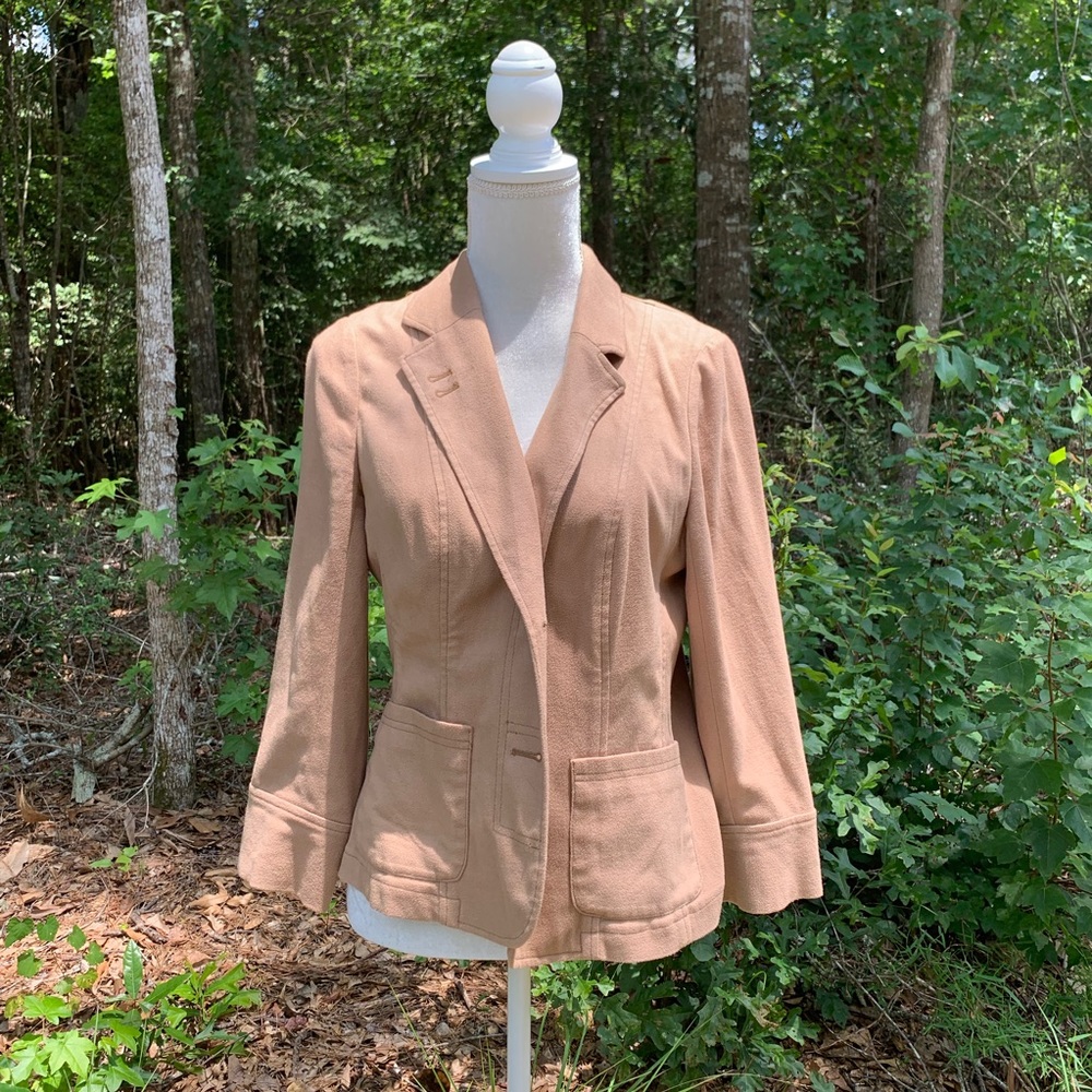 Anthropologie Tan Blazer Cartonnier Sz 10